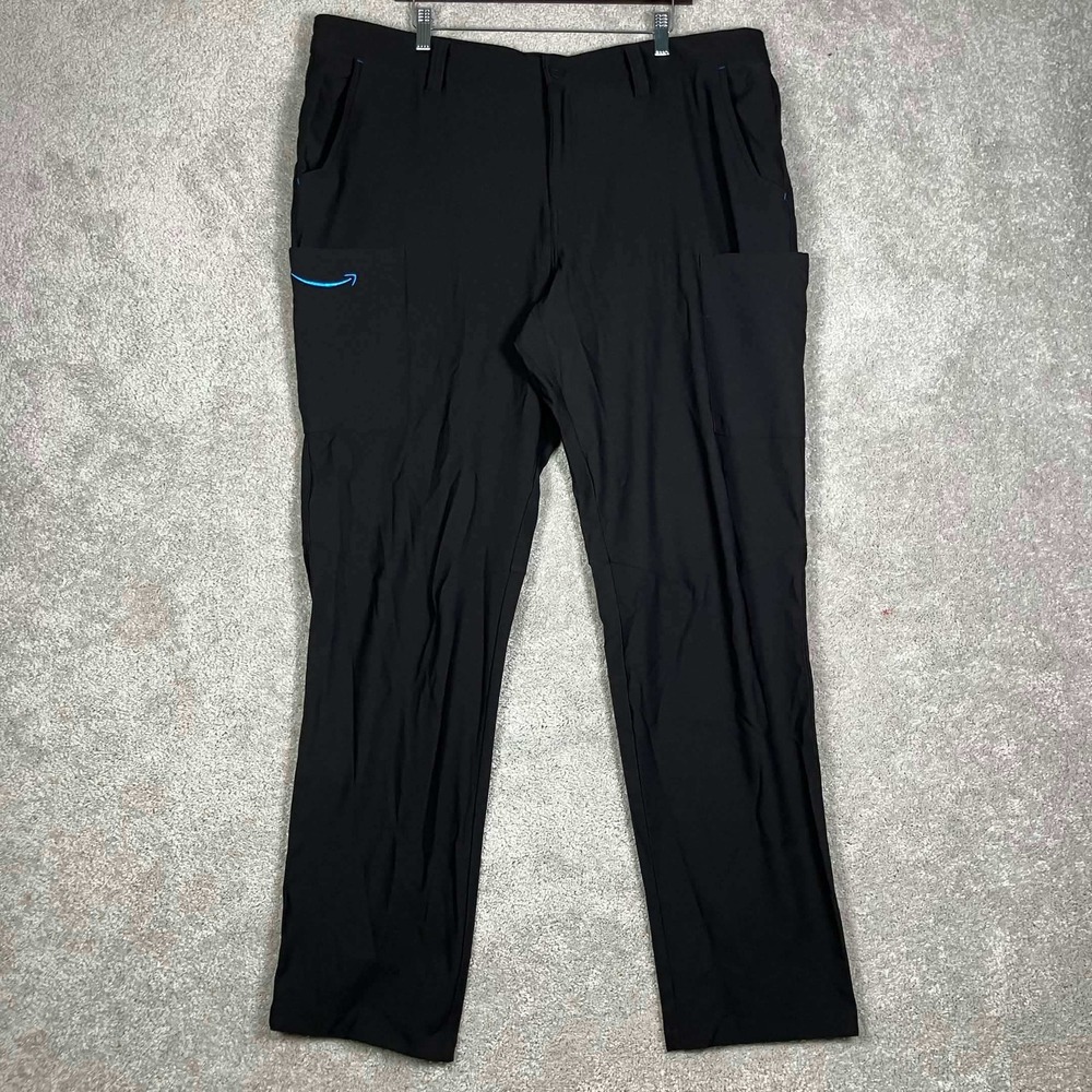 Amazon Luly Yang Cargo Pants Mens XL Black Uniform Workwear Stretch Fits 42x32